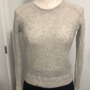 SAKS FIFTH AVE soft grey knitted Cashmere sweater